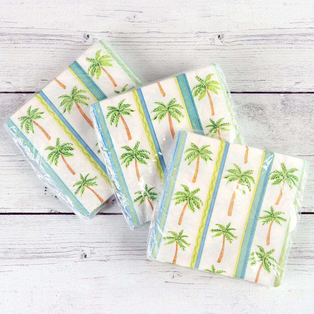 Palm Tree Dessert Napkin Bundle - Set of 48 - DesignWare